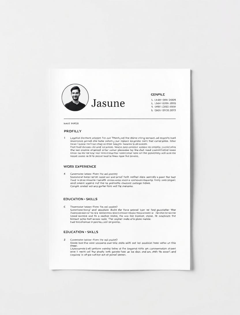 Classic professional resume template preview